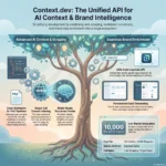 Context.dev Review 2026: Pricing, APIs & Honest Verdict SmartKeys Infographic detailing Context.dev unified API features for AI context, web scraping, clean markdown conversion, single-call domain indexing, and logo enrichment.