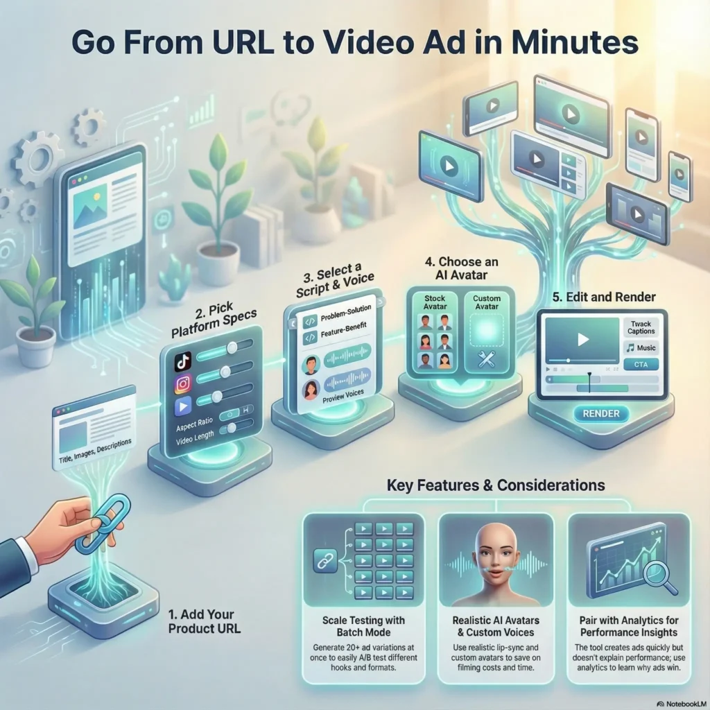 Infographic titled 'Create Studio-Quality Videos with AI: A Guide to HeyGen' illustrating the simple 3-step process to generate professional videos from scripts without a camera. It highlights key features like realistic AI avatars, instant content localization in over 175 languages, and massive time and cost savings for marketing and training compared to traditional studio shoots.