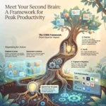 Second Brain Framework: Organize Your Knowledge for Easy Recall SmartKeys Infographic illustrating the Second Brain productivity framework, featuring the CODE process (Capture, Organize, Distill, Express), PARA method, and digital note-taking tool stack