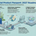 Digital Product Passport 2026: What EU Rules Mean for Your Business Infographic mapping the EU digital product passport roadmap to the February 2027 battery passport deadline