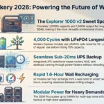 Jackery Review 2026: Which Explorer Power Station Should You Buy? Infographic for Jackery Review 2026 comparing Explorer power station features, highlighting the 1000 v2 sweet spot, LiFePO4 battery longevity, and rapid UPS backup.
