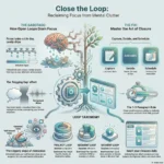 Open Loops: How Unfinished Tasks Sabotage Your Focus and How to Fix It SmartKeys infographic on closing mental open loops to reclaim focus, explaining how unfinished tasks drain attention and offering a fix through the capture-decide-schedule method and loop taxonomy.