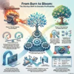 Profitability Focus: The Shift from Growth-at-All-Costs in Startups SmartKeys infographic showing the startup shift from growth-at-all-costs to durable profitability, featuring unit economics, operational efficiency, and a roadmap to sustainable value.