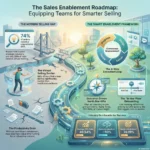 Sales Enablement Trends: Equipping Teams for Smarter Selling SmartKeys infographic outlining the Sales Enablement Roadmap, demonstrating how to bridge the modern selling gap and equip teams for smarter selling.