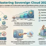 Sovereign Cloud 2026: Why Data Residency Drives IT Decisions SmartKeys infographic on sovereign cloud: four tenets of sovereignty, SEAL levels and customer-held keys