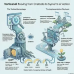 Vertical AI Solutions: Tailoring Intelligence to Industries SmartKeys infographic explaining Vertical AI solutions, detailing the transition from basic chatbots to industry-tailored systems of action for regulated sectors.