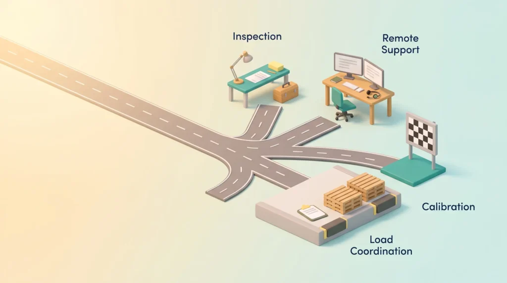 Truck Driver Jobs Shifting to Terminal Roles Highway branching into terminal stations for inspection, remote support, load coordination and calibration, where truck driver jobs shift