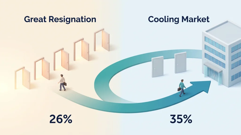 Boomerang employees return to a former employer as returners rise from 26% of hires in the Great Resignation to 35% in a cooling market