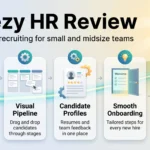 Breezy HR Review: Uncover Streamlined Recruiting Breezy HR review infographic showing a recruiting flow from posting to over 50 job boards to pipeline, candidate profiles, onboarding and hiring analytics.