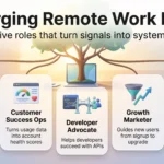 5 Emerging Remote Work Roles in 2026 That Could Shape the Future Infographic of emerging remote work roles: AI operations specialist, customer success ops, developer advocate, growth marketer and cloud security engineer.