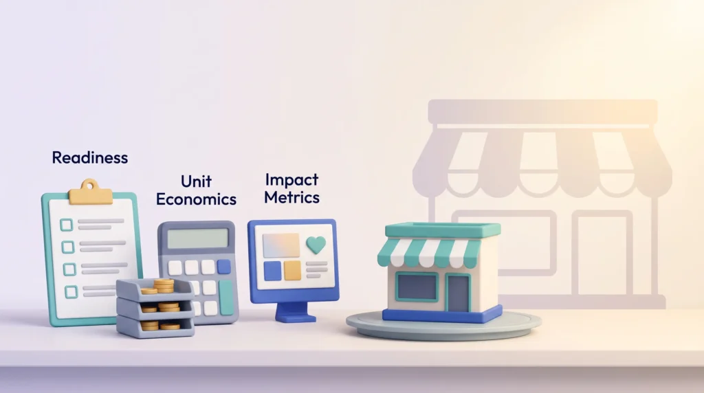 Social Enterprise Pilot Due Diligence Due diligence for a social enterprise business model: readiness checklist, unit economics and impact metrics tested on a small pilot shop.
